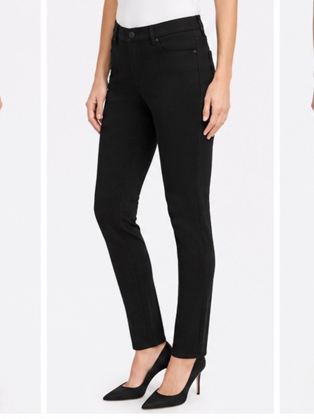 NWT NYDJ Ponte Knit  Sheri Slim  36” Black $119.  Size 14 Extra Long